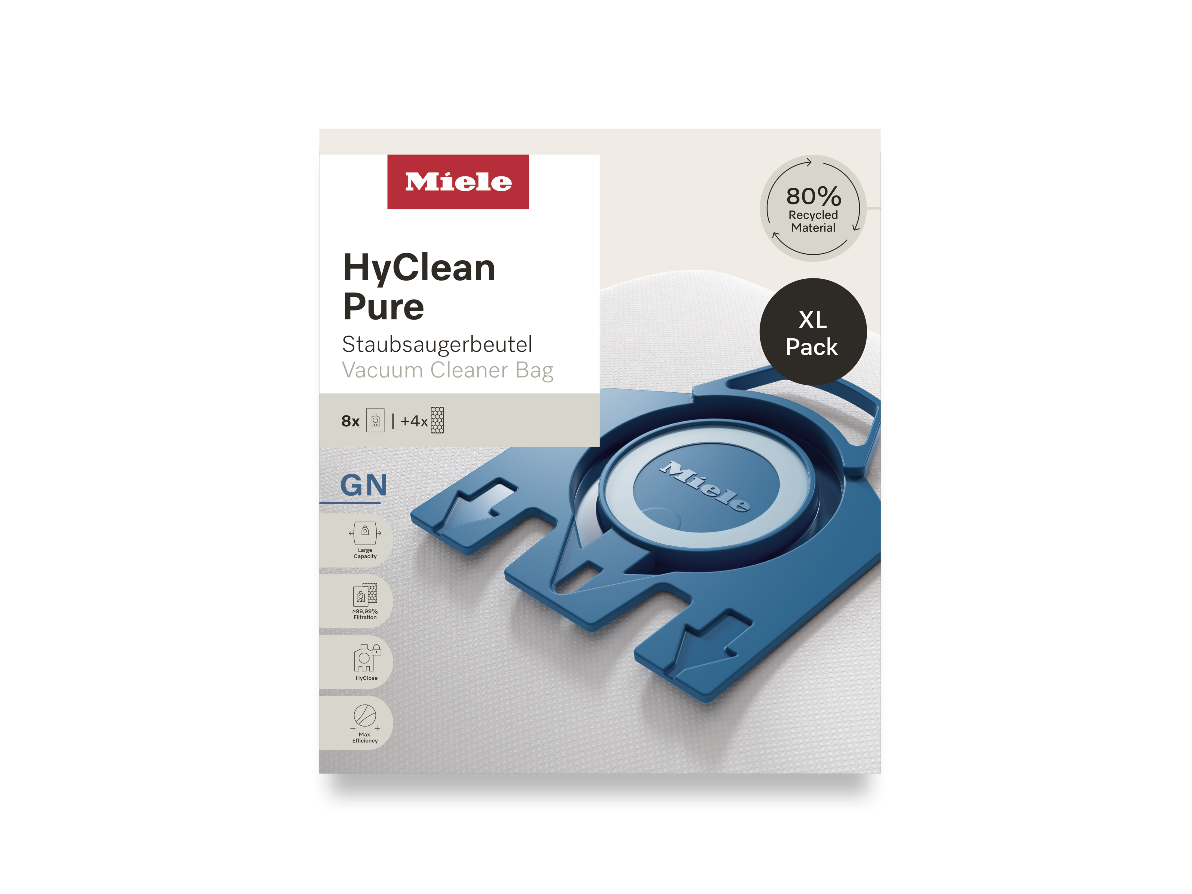 Комплект мешков-пылесборников HyClean Pure GN XL Miele купить в Казани | Всегда в наличии! | Артикул 12497870 | Официальный сайт